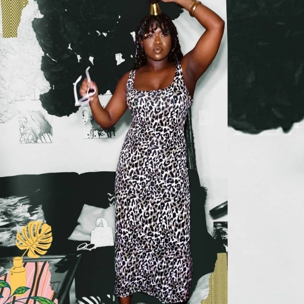 Silver Jaguar Maxi Tank Dress 🐆